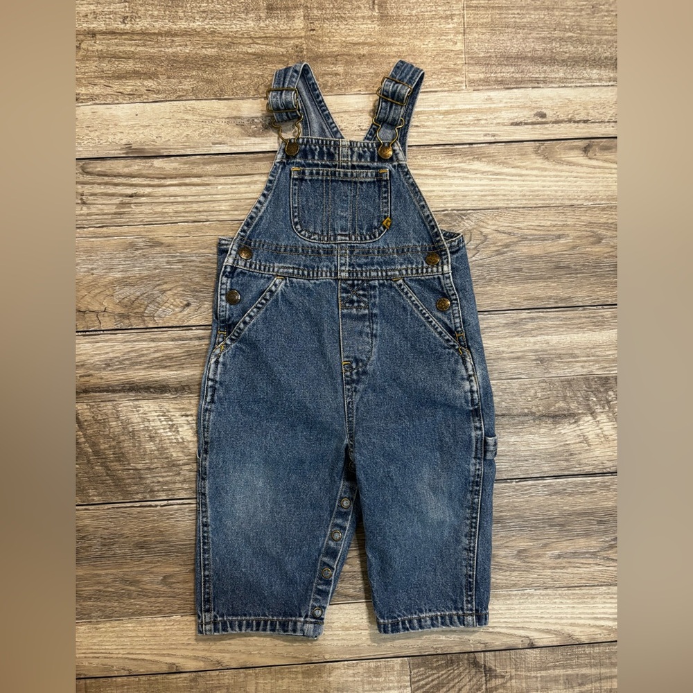Vintage Faded Glory Denim Overalls for Kids size 12 months - Picture 1 of 8